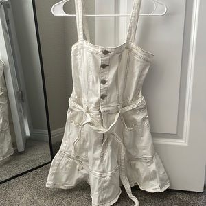 White Denim Dress - only worn once - needs to be ironed